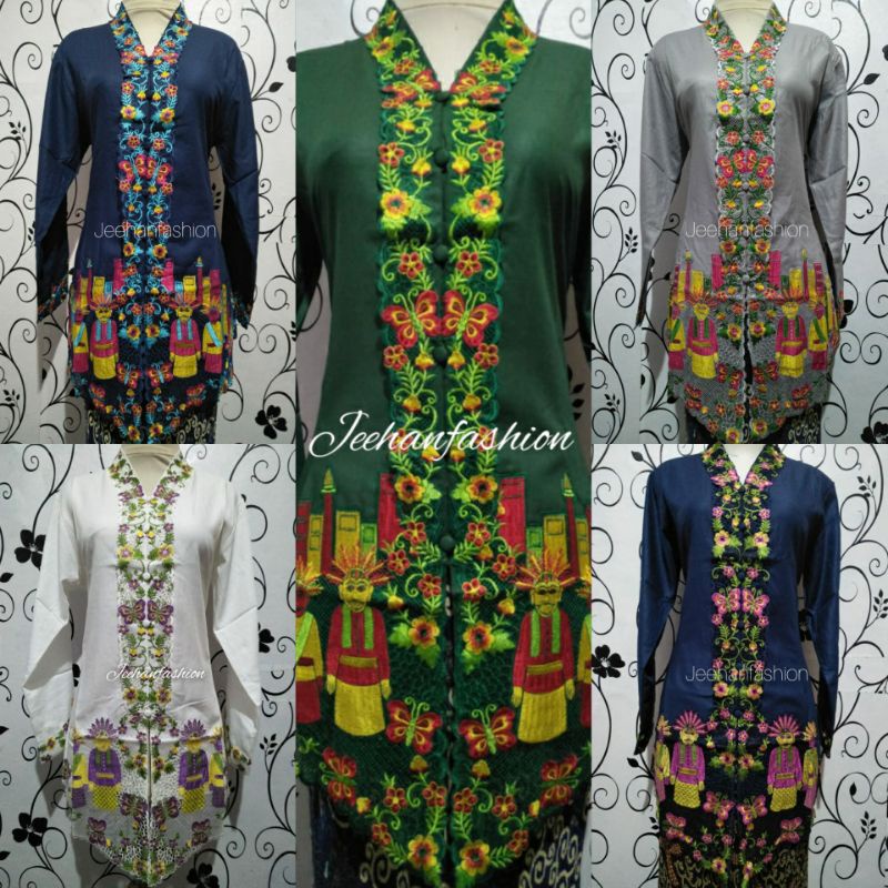 Baju Kebaya Kartini / Baju Atasan Kebaya Ondel Ondel / Betawi Modern / Baju Kebaya Encim Betawi