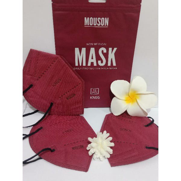 MASKER KN95 MOUSON EMBOSS 5 LAPIS / MASKER 5 PLY (ISI 10 PCS PER BUNGKUS)