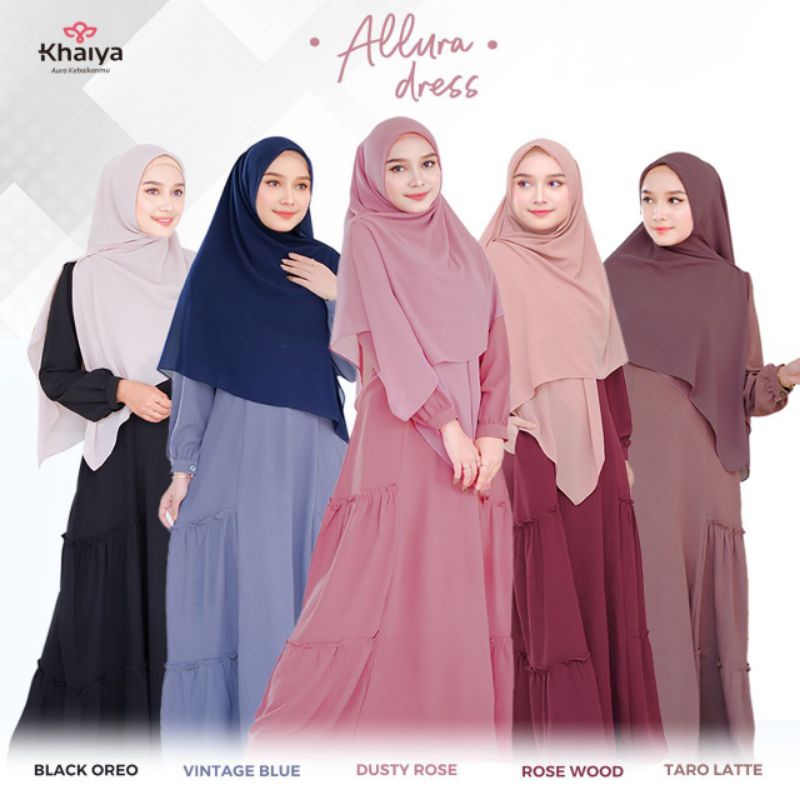 Allura Dress by Khaiya || Gamis Busui & Wudhu Friendly || FREE MASKER KHAIYA