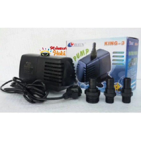 RESUN KING-3 Pompa Air Celup Aquarium Kolam Hidroponik King3 Akuarium