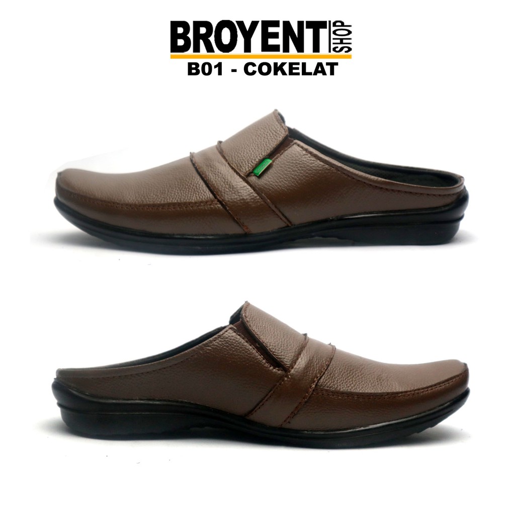 Sandal Sepatu Pria Bustong Kulit Asli B01