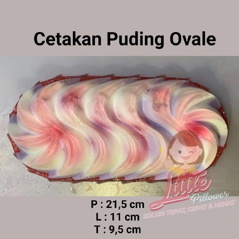 (OVALE) Cetakan Puding Ovale - Cetakan Bolu Agar Pudding - Cetakan Kue Ulir