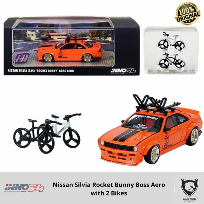 Inno 1/64 Nissan Silvia Rocket Bunny Boss Aero W/ 2 Bikes Inno64 By Eastern