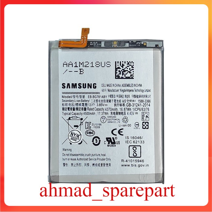 BATRE BATERAI SAMSUNG A52 EB-BG781ABY SPAREPART ORIGINAL