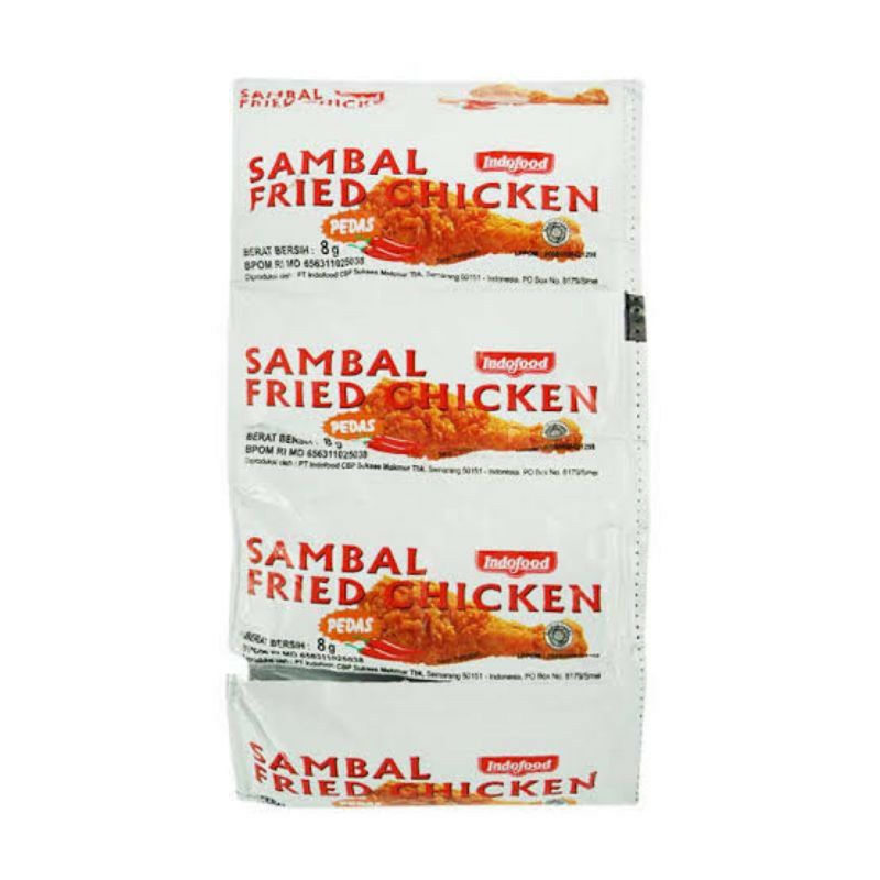 

Saos sambal Fried Chiken / Saos Indofood sachet / isi 24 pcs