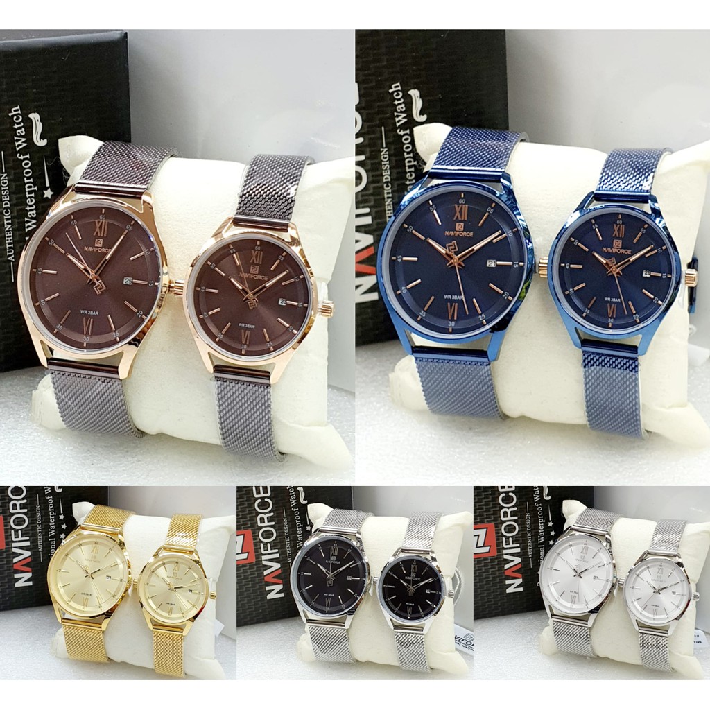 Jam Tangan Couple Pasangan Pria/Wanita Naviforce NF3013 | Jam Tangan Murah | Original Garansi Resmi.