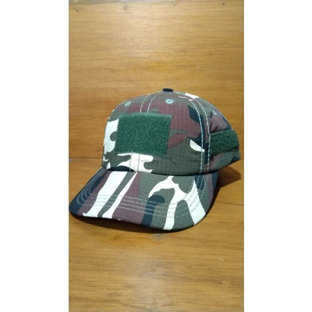 topi velcro army