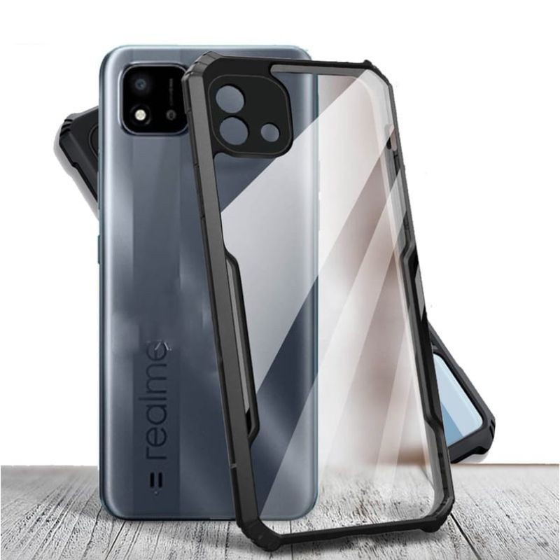 REALME C20 C21 C21Y C11 2021 CASE SHOCKPROOF HARDCASE FUZE CLEAR BUMPER CRACK BENING TRANSPARAN CASING PROTECT CAMERA COVER PELINDUNG KAMERA