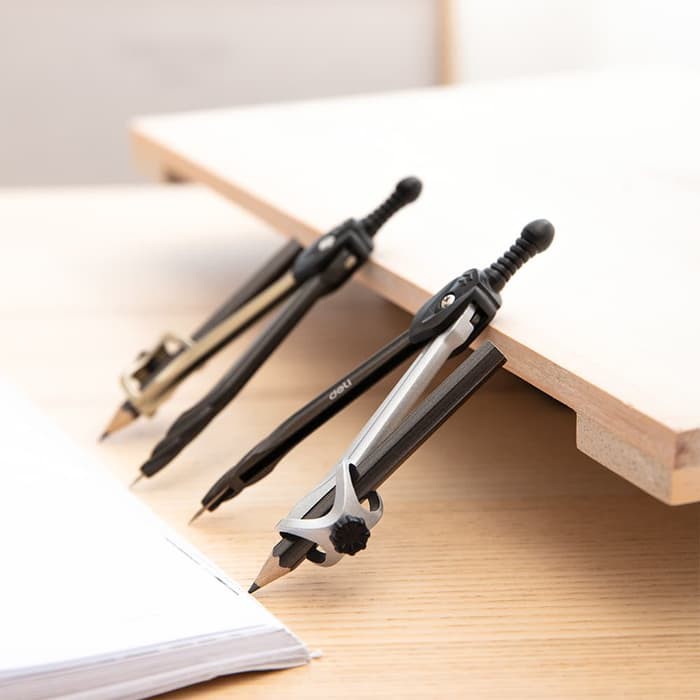 

MURAH DELI EG20402 JANGKA&PENSIL -ZAMAK COMPASS W/PENCIL 2PCS-SILVER