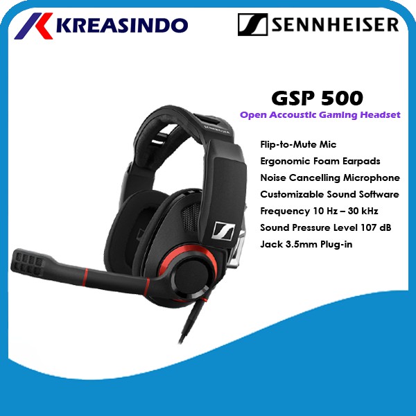 Sennheiser GSP500 / GSP 500 Gaming Headset Open Acoustic Garansi Resmi