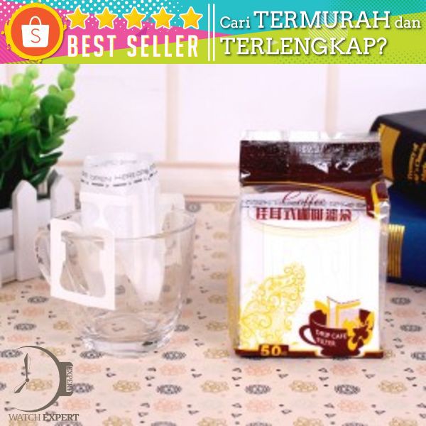 VanKood Kertas Penyaring Kopi Drip Cafe Paper Filter Coffee 50 PCS - T111 - White