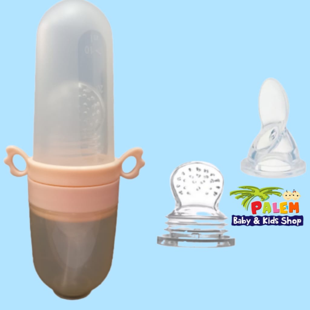 Food Feeder 2in1 silicone squezee /Alat Mpasi Bayi