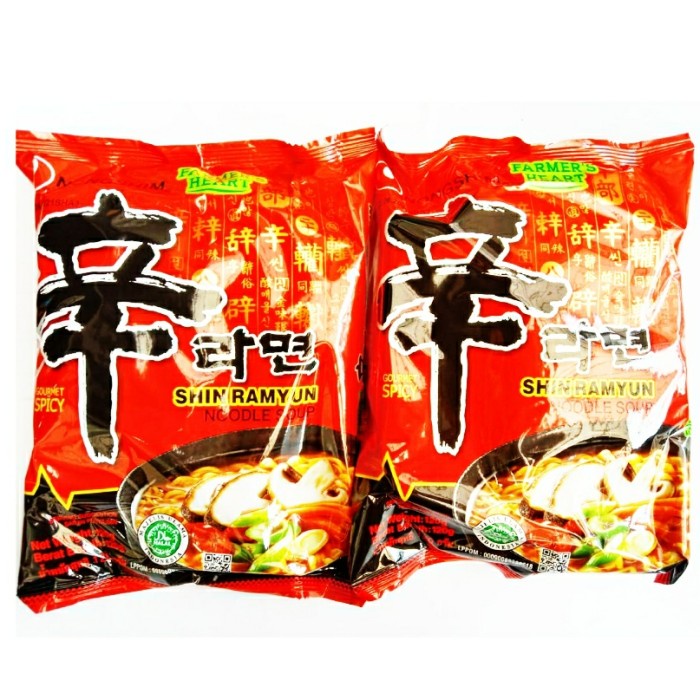 impor-mie- nongshim shin ramyun halal 120gr ramyeon ramen mie instan korea -mie-impor.