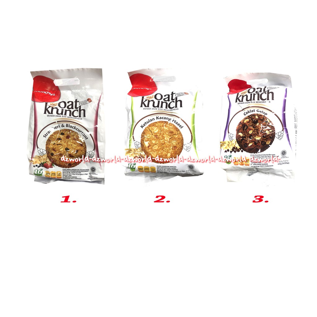 

Munchy's Oat Krunch Kraker Snack Ketulan Kacang Hazel 416gr Munich Snack Cemilan