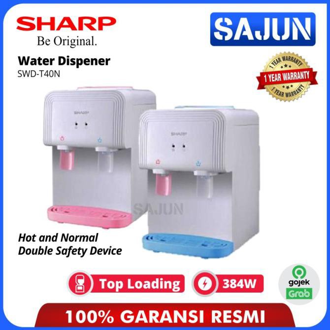 Ready Stock Sharp Water Dispenser Portable Swd-T40N Bl/Pk - Biru Muda Keren
