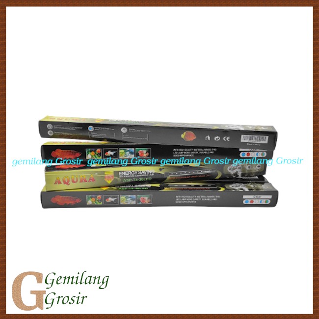 Aqura ASP-T4-30LED Cocok Untuk Akuarium Panjang 30 CM Lampu Celup Panjang Fisik Lampu 26 cm Aquascap