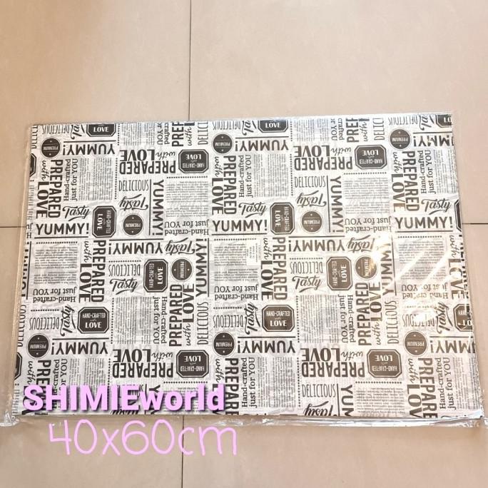 

kertas bungkus kotak kardus kue laminating 40x60cm (1pack=100lbr)