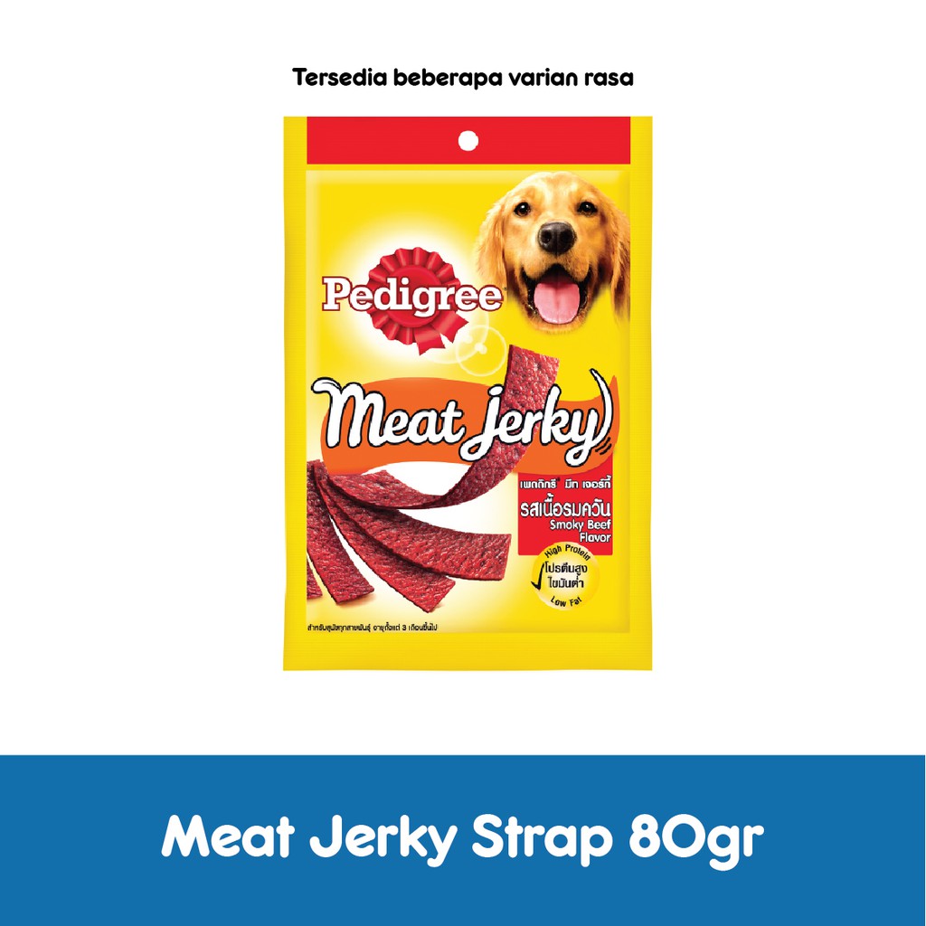 PEDIGREE® Meat Jerky Strap Snack Anjing 80 g - Isi 1