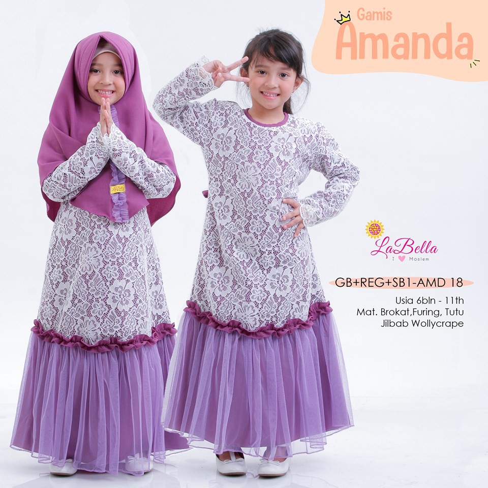 Model Baju Gamis Brokat Anak Hijabfest