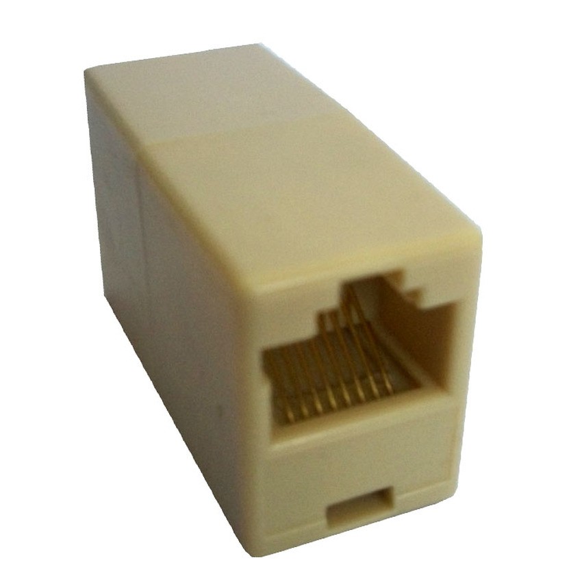 Trend-Konektor Barel Rj45 Single Female to Female - Putih