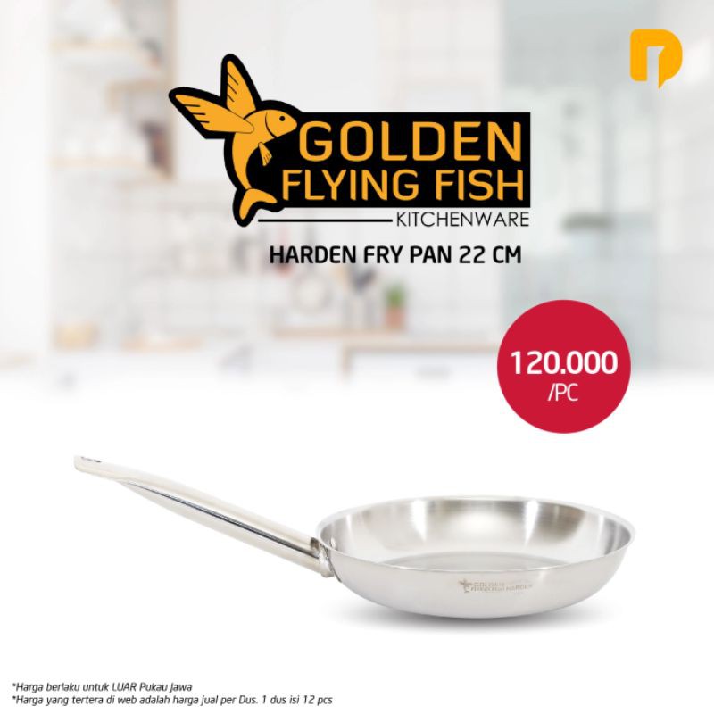 Fry Pan Golden Flying Fish Stainless Steel