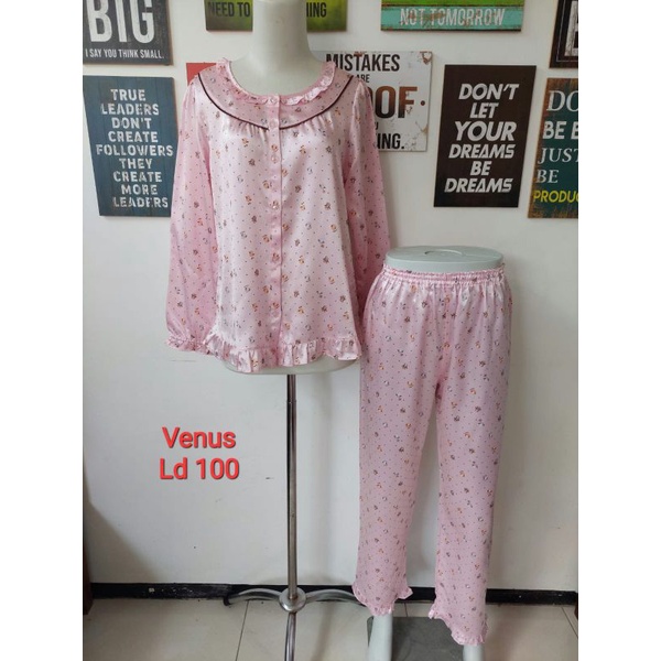 Setelan Piama Celana Panjang / Sleep Wear / Gaun Tidur / Lingerie / Setelan Tidur / Satin / Import /