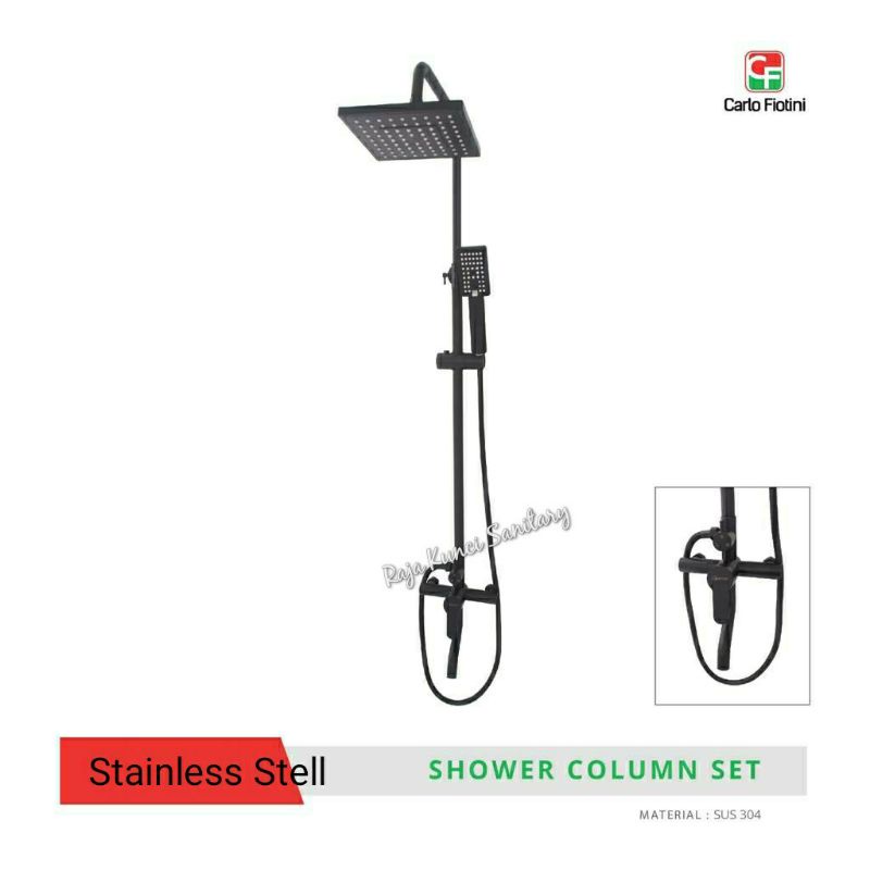 Shower Tiang Column/Shower Set Panas Dingin Stainless SUS 304 BLACK MATTE/GOLD BLACK