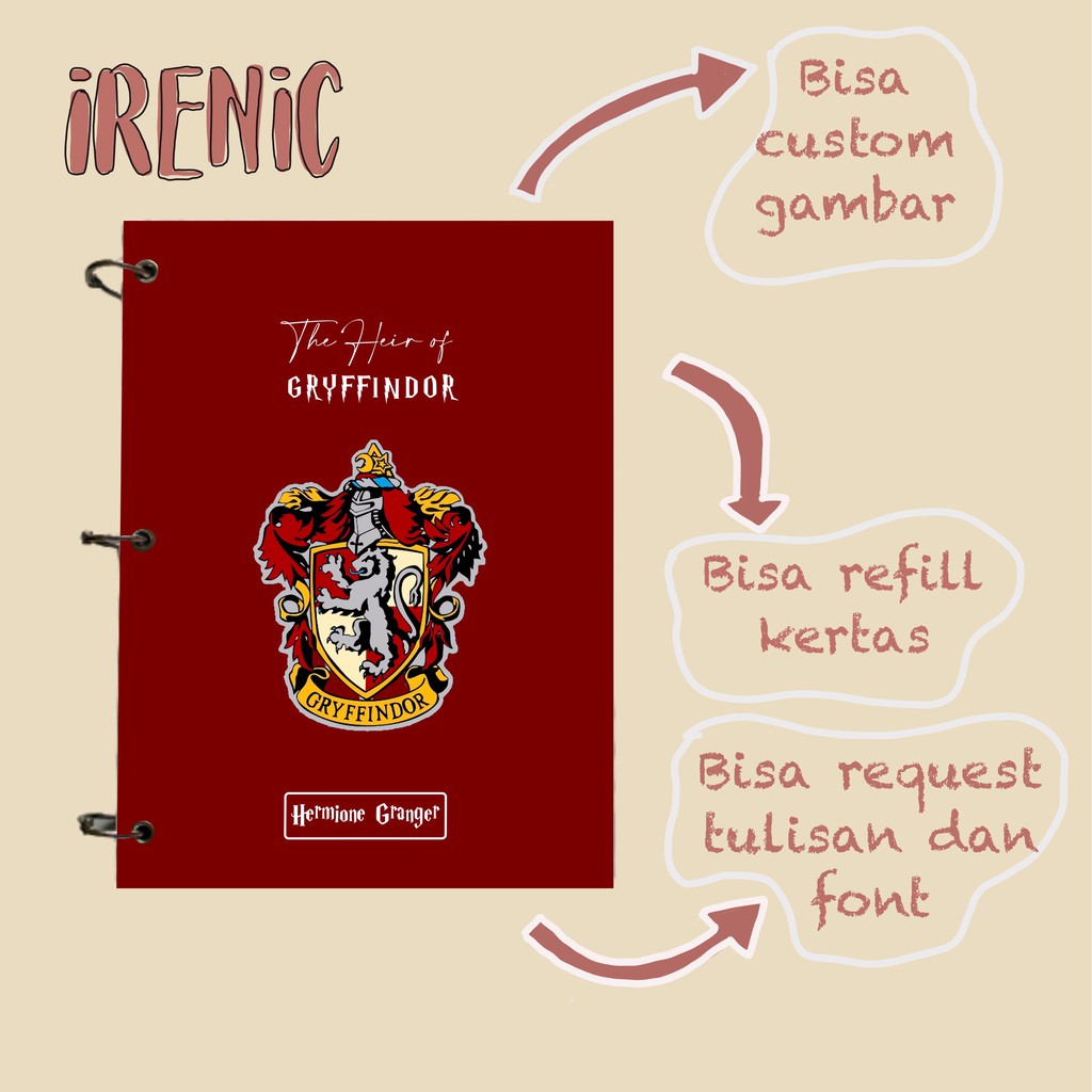 

Custom Notebook A5 B5 A6 Harry Potter Hard Cover Buku Catatan Binder Journal