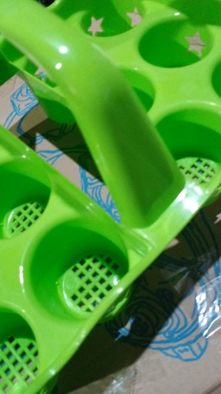 Keranjang Minuman Untuk Isi 12 Gelas Aqua Green - Keranjang Tenteng Aqua Isi 12 Genki Market