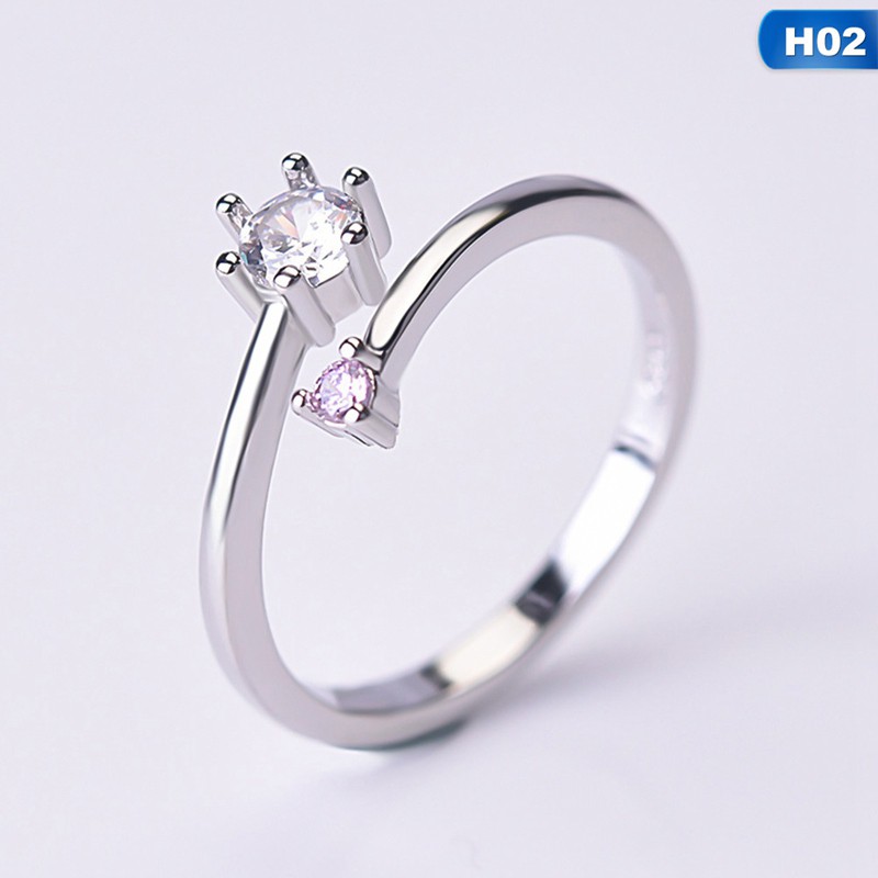 Fancyqube Cincin Adjustable Warna Silver untuk Pasangan