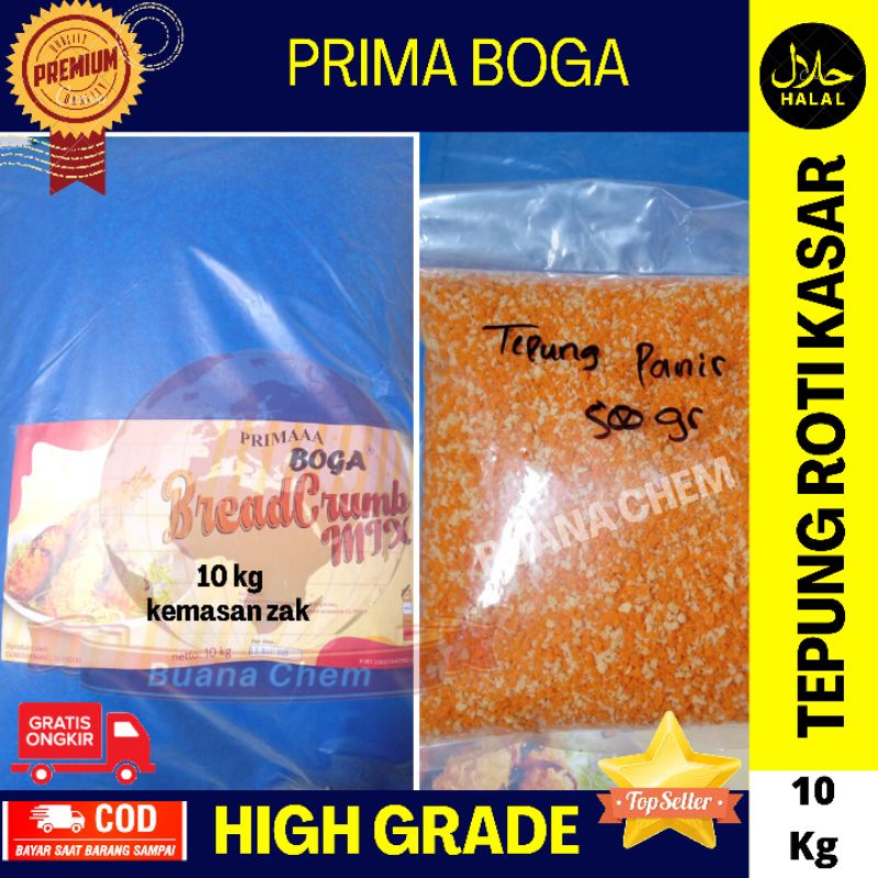 

Tepung Panir 10 KG / Bread Crumbs Crispy Primaaa Boga / Tepung Roti Kasar