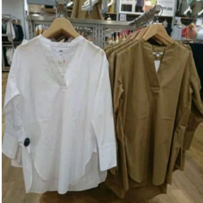 Blouse Wanita Baju putih wanita Original Uniqlo