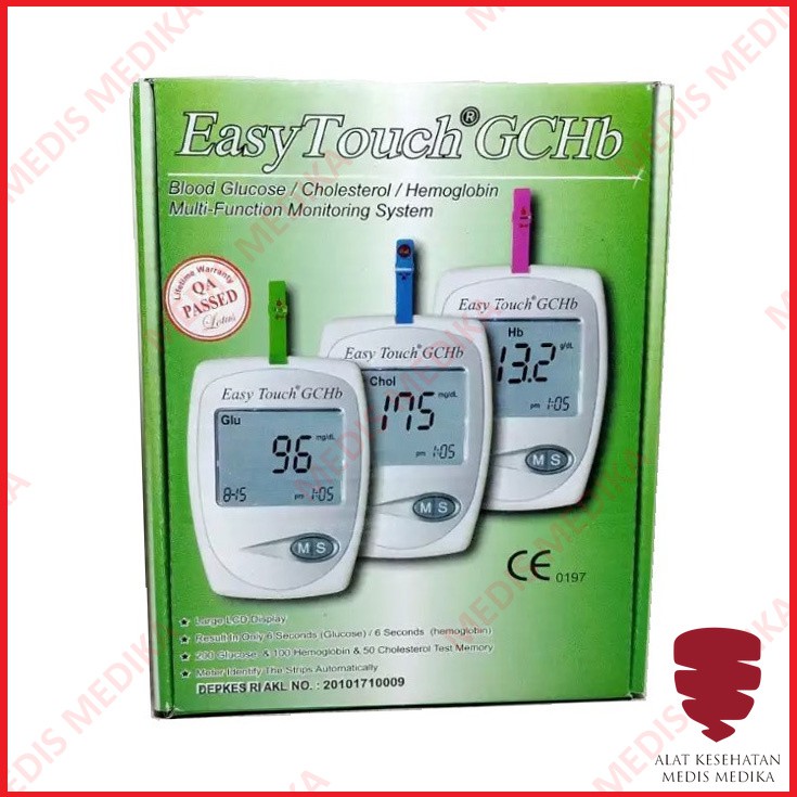 Alat Easy Touch GCHb Easytouch Glukosa Cholestrol Hemoglobin GHC GCH Multi Function 3in1 3 in 1