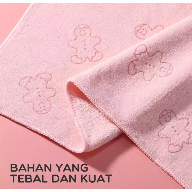 Samono 25x50CM Handuk Mandi Keramas Microfiber Tebal Daya Serap Tinggi Microfiber Towel Bahan Tebal ST40 - BOY WALLPAPER