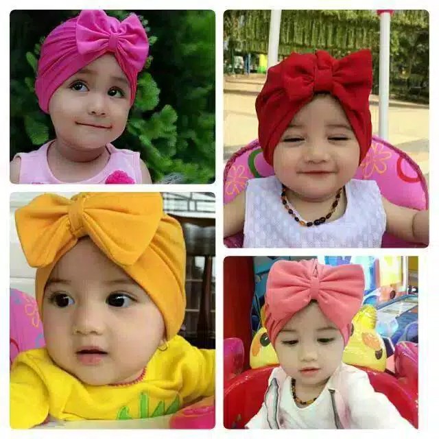 turban / anak / bayi / ciput  /allsize 0-3 tahun/ ANAK PITA POLOS