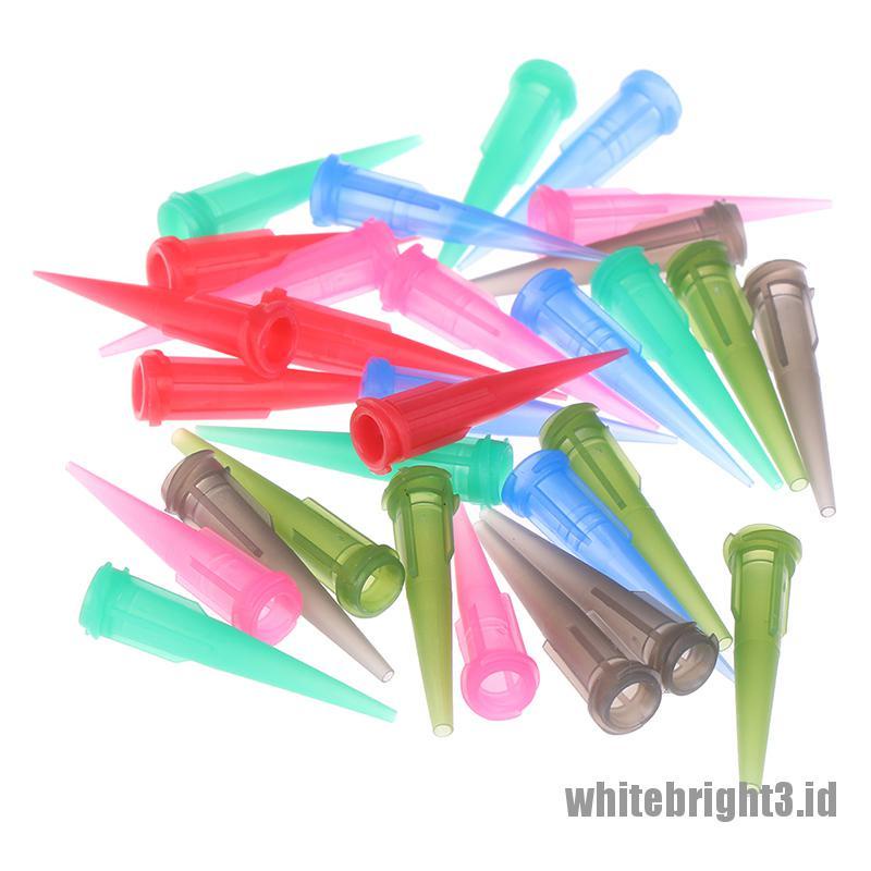 ❤White3 Warna Putih❤ Tt 30pcsset Jarum Ujung Runcing Untuk Dispenser Lem Solder