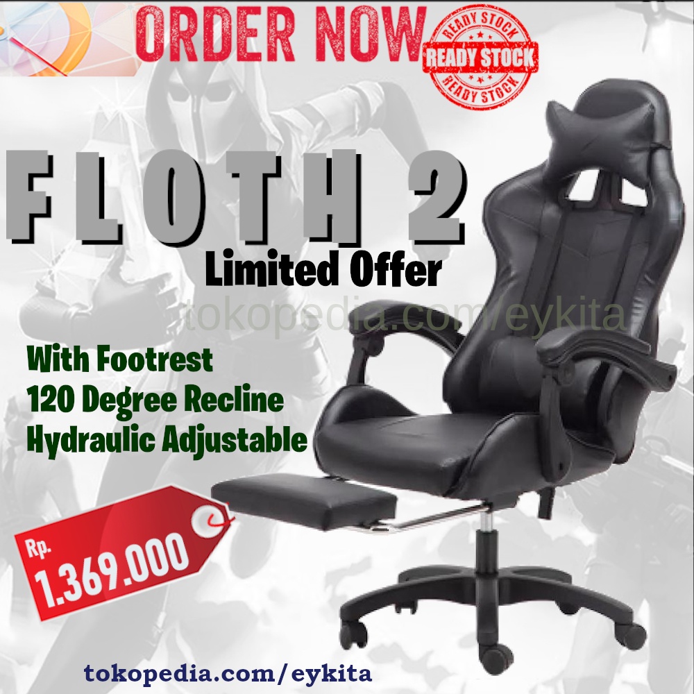 Kursi Gaming, Gaming Chair, Premium Gaming Chair FLOTH 2