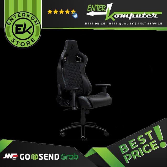 Kursi Gaming 1STPLAYER GAMING CHAIR DK1 - BLACK - Comfort - All Steel Skeleton