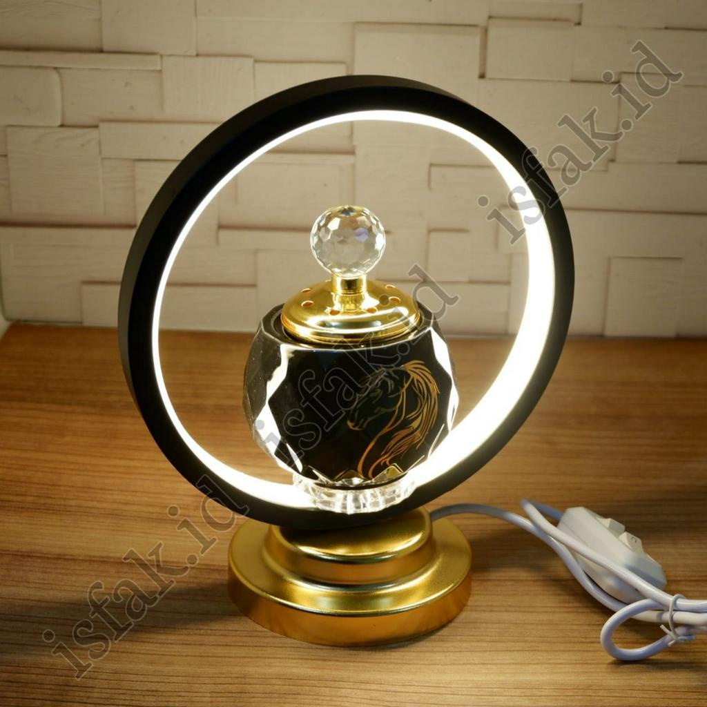 Prapen Listrik Lampu Mabkhara Electric Tempat Bakar Buhur Elektrik Incense Burner Wadah Bukhur Dupa Electrik Modern Tungku Aromaterapi Cantik Pendupaan Impor Antik