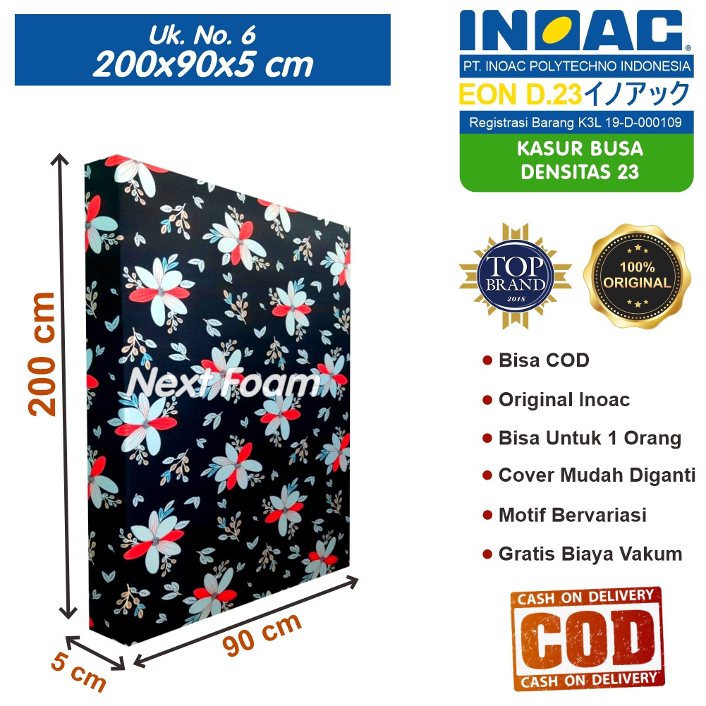 Kasur Busa Inoac Ukuran No 6 200x90x5 cm Tebal 5 cm EON D23 ORIGINAL INOAC Asli