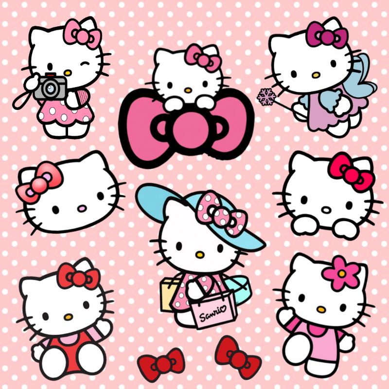 

[ SUDAH CUTTING ] HELLO KITTY - Sticker aesthetic stiker hello kitty stiker lucu murah tempelan