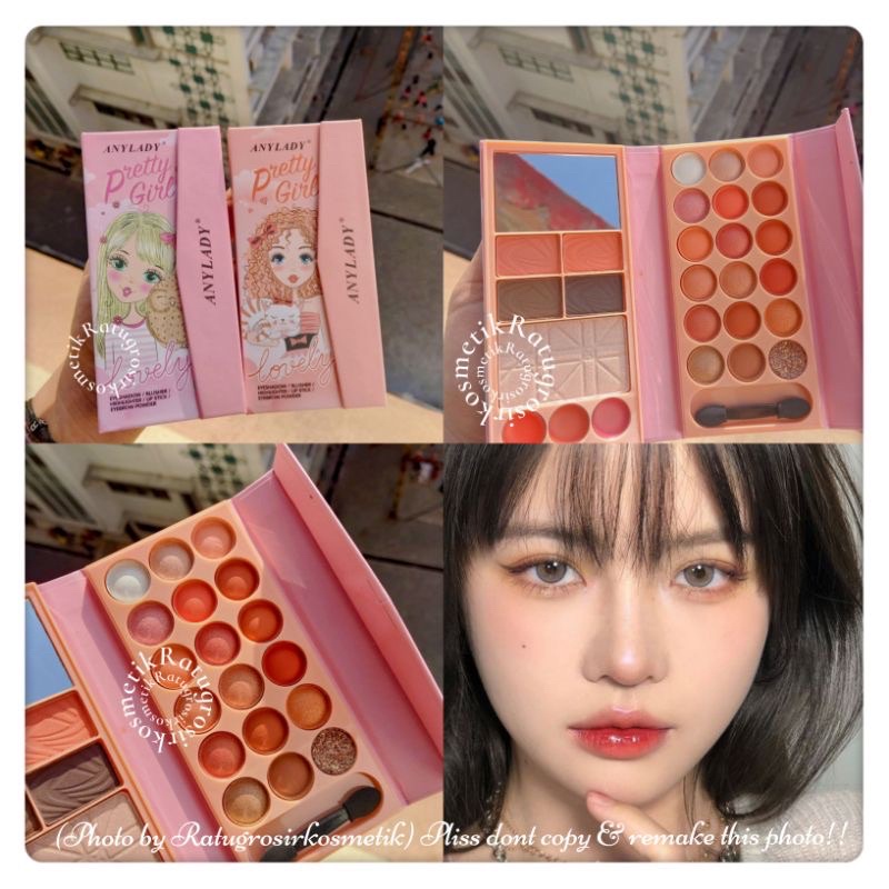 ✨NAGIHI✨ PROMO!!EYESHADOW PALETTE MAKE UP BUBBLE PEACH/STRAWBERRY