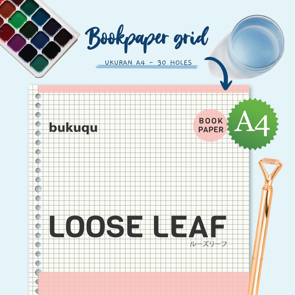 

MRH1 A4 Bookpaper Loose leaf - GRID by Bukuqu