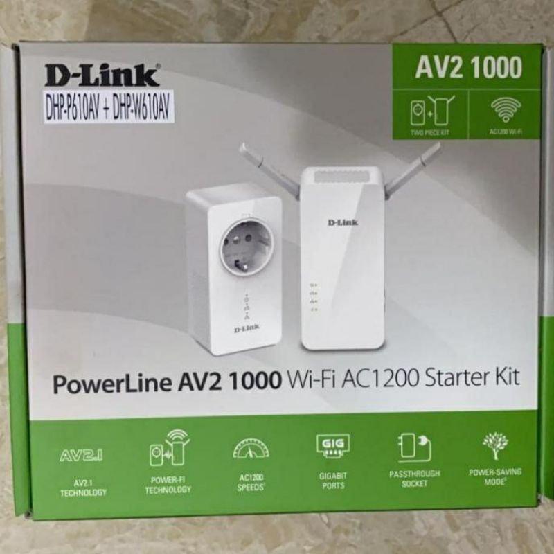 WIRELESS EXTENDER D LINK DHP-P610AV powerline AV2 1000 WIFI AC 1200 adapter