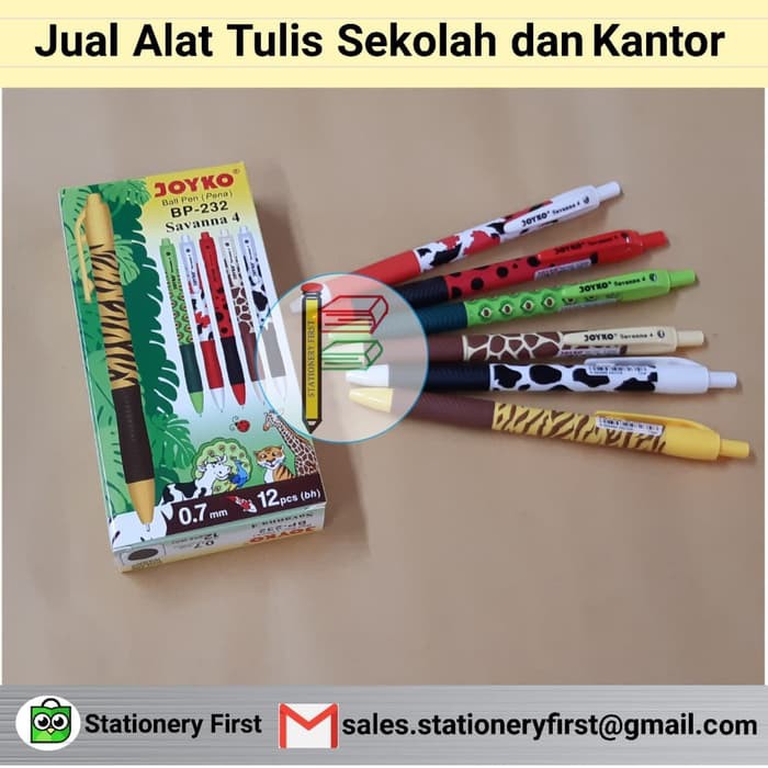 

NEW SALE PEN BALLPOINT BOLPEN CETEK JOYKO SAVANNA 4 BP-232 KARAKTER HEWAN