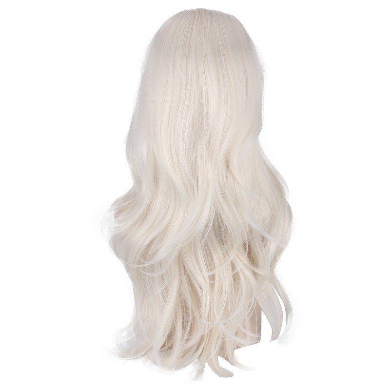 LOL-47 wig rambut palsu daily lolita cosplay putih frozen elsa