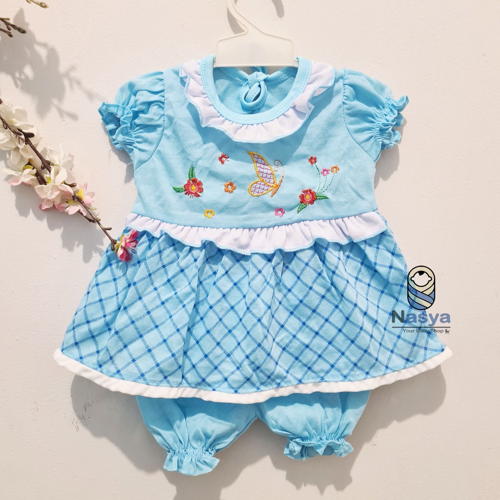 [N-090] setelan baju bayi MURAH - polkadot (0-6 bulan)