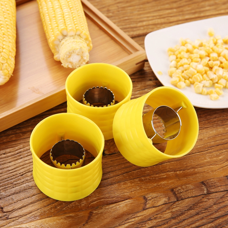 Pemotong Perontok Jagung Cabut Pemipil Sayuran Buah Alat Masak Gadget Dapur Stainless Steel Plastik Corn Planer Separator Detacher