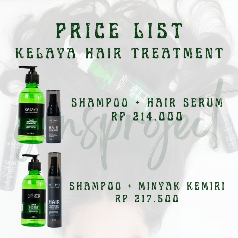 PAKET SHAMPO + MINYAK KEMIRI KELAYA HAIR TREATMENT