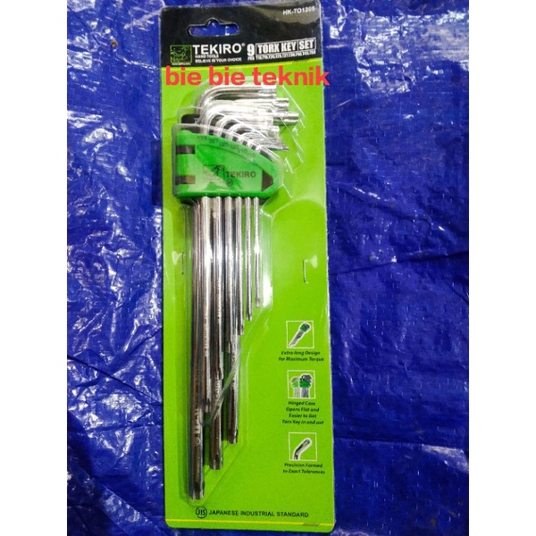 Kunci L Bintang Tekiro Set Kunci L Bintang 9pcs Torx Key Set Kunci L Tekiro